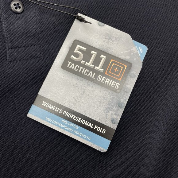5.11 Tactical Polo Shirt Top Professional Duty Dark Navy Blue Womens XL - Picture 5 of 9